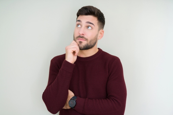 image of a thinking man depicting understanding furnace heat exchanger