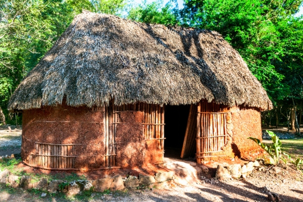 Traditional Mayan home depicting cultural variations in heating